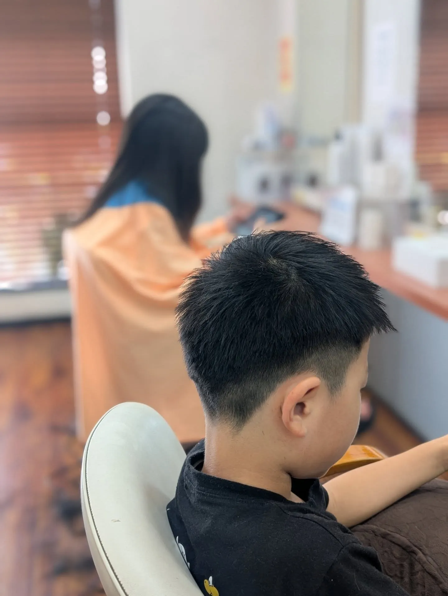 仲良し姉弟のキッズカット