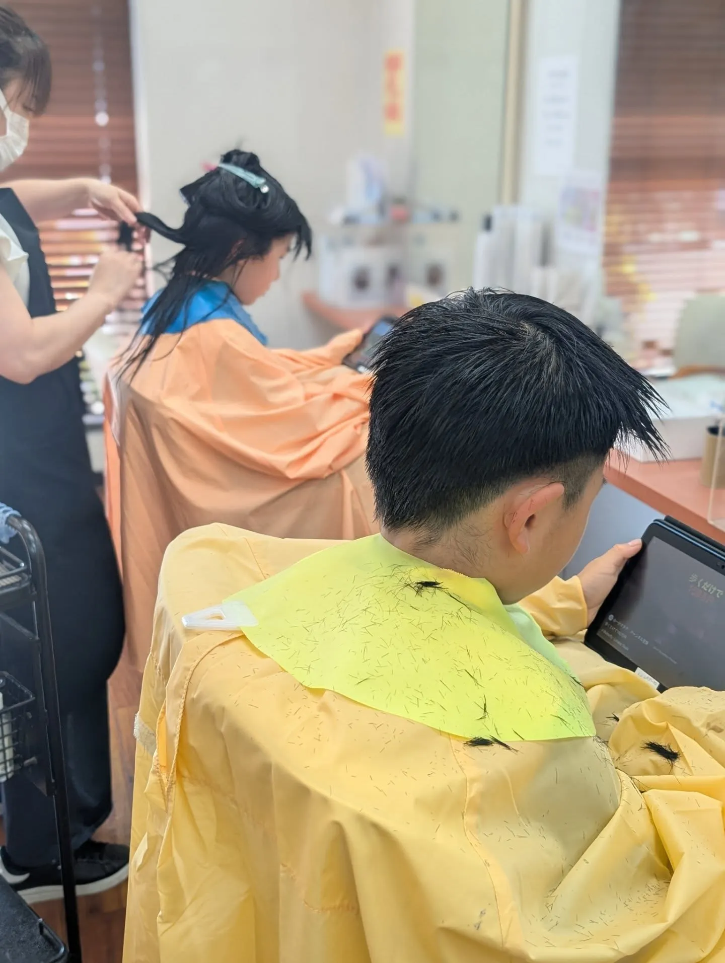 仲良し姉弟のキッズカット