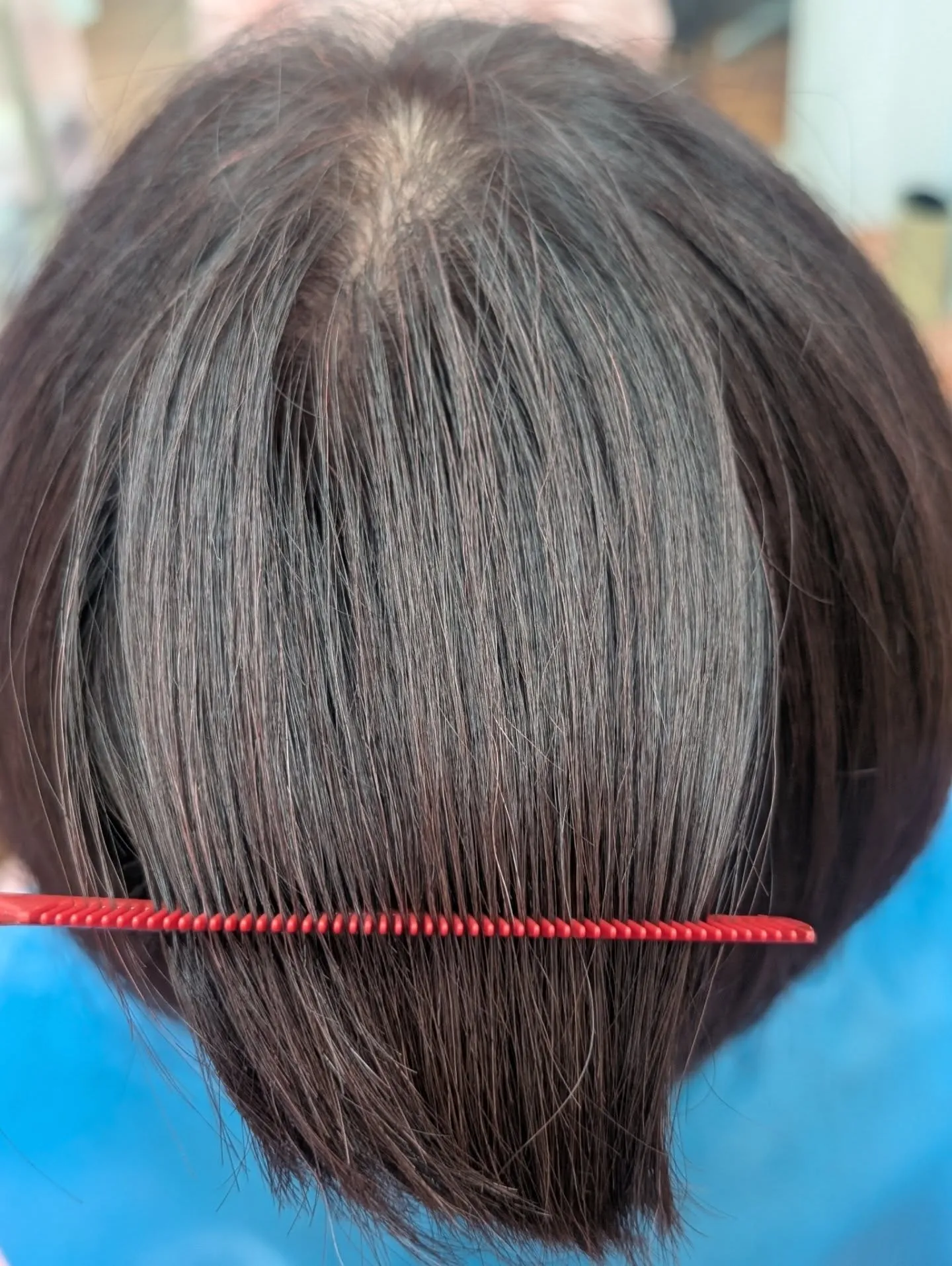 特殊カラー＆髪質改善で親子来店。